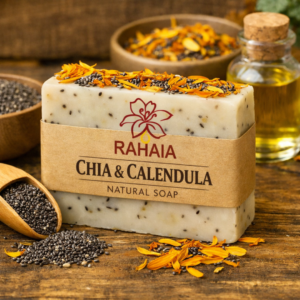 chia and calendula soap